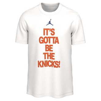 Nike Jordan Mens Its Gotta Be The Knicks 2025-26 NBA Championship Tee Jordan T-Shirt in White | JU0235-100