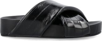 Jil Sander Black Slip On Sandals