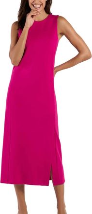 Jude Connally Darcy Ponte Midi Dress In Deep Berry