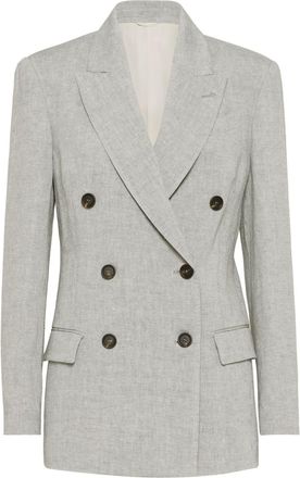 Brunello Cucinelli Blazer in tela - Grigio