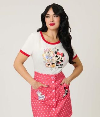 Unique Vintage Ringer Graphic Tee in White & Red Trim at Nordstrom, Size X-Large
