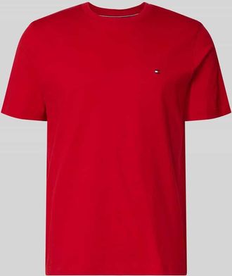Tommy Hilfiger Regular Fit T-Shirt aus reiner Baumwolle in Rot, Gr&ouml;&szlig;e XXL
