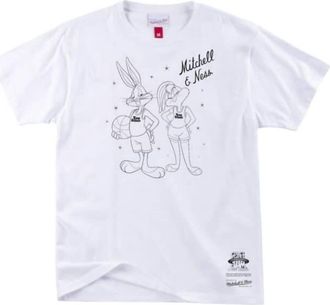 Mitchell & Ness Mens Space Jam 2 Neon Tee In White