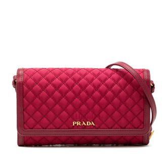 Prada Pre-owned Prada Tessuto Impuntu Wallet on Strap Ladies 2ZPZYGSVVJA8ZD5Q