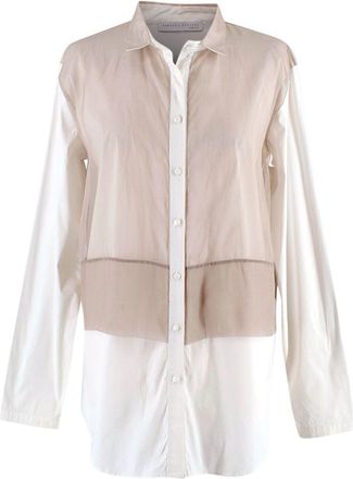 Fabiana Filippi Mesh Panelled Cotton Shirt Size M