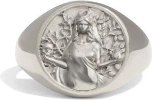 Awe Inspired Goddess Signet Ring in Persephone/Sterling Silver at Nordstrom, Size 10