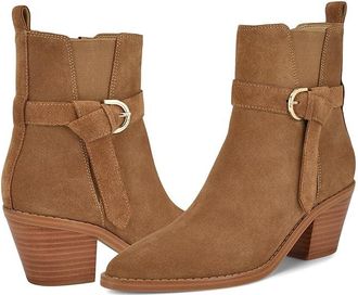 Nine West Lemone Womens Boots Cognac Suede : 9.5 M, Rubber/Suede