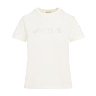 Moncler T-Shirt - female - Moncler - T-Shirts - Beige - XS - Tops