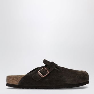 Birkenstock Sabot Boston marrone in suede