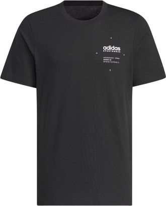 adidas Small Linear Logo T-Shirt Asia Sizing Black JI9076