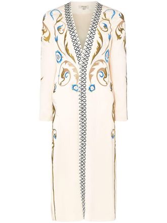 Temperley London Alessia embroidered coat - Neutrals