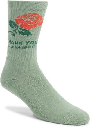 Market Rose Crew Socks in Sage at Nordstrom