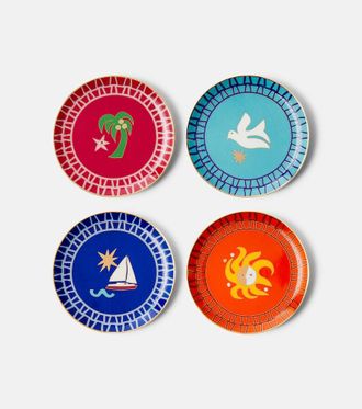 Jonathan Adler Set di 4 piattini Playa in porcellana