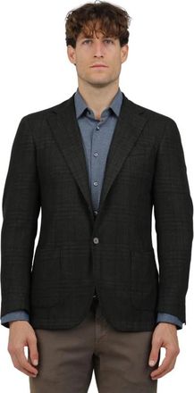 Santaniello Zachte wollen Madras jas - Heren - Blazers - Groen - 2XL - Wol - Jassen
