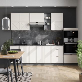 Vicco Mueble De Cocina Fame-line, Gris/beige/antracita, 280 Cm, Et Antracita, Vicco