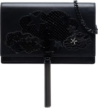 Saint Laurent Pre-owned Saint Laurent Calfskin Cloud Star Applique Classic Monogram Kate Tassel Wallet on Chain Ladies S8IFRFQ6GCHSEORC