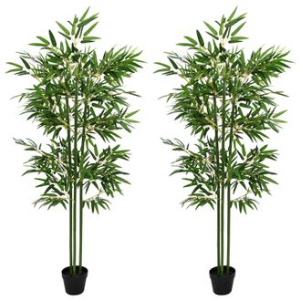 vidaXL &Aacute;rbol De Bamb&uacute; Artificial 2 Uds. Verde 45 X 18 X 175 Cm Vidaxl