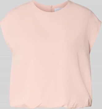 Jake*s Bluse mit Rundhalsausschnitt und Kapp&auml;rmeln in Fuchsia, Gr&ouml;&szlig;e 32