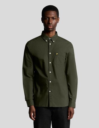 Lyle & Scott Lyle And Scott Mens Cotton Button Down Oxford Shirt - Green - Size: 44/Regular