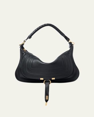 Chlo&eacute; Marcie Medium Saddle Shoulder Bag in Leather