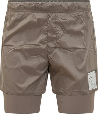 SATISFY Tech Silk 8 Shorts - Heren - Korte Broeken - Bruin - S - Korte Broeken