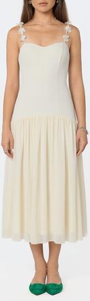 ASTR the Label Amia Floral Mixed Media Party Dress in Cream at Nordstrom, Size X-Small