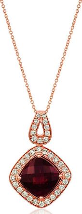 Le Vian 14K Rose Gold 5.78 Ct. Tw. Diamond & Garnet Pendant