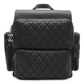 Chanel Black Leather Backpack (Pre-Owned)