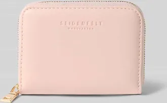 Seidenfelt Manufaktur Portemonnaie in Leder-Optik Modell Ylva in Hellgelb, Gr&ouml;&szlig;e 1