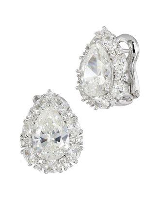 Savvy Cie Jewels Silver Cz Stud Earrings