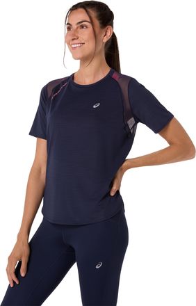 Asics Laufshirt ASICS ROAD SS TOP, Damen, Gr. XL, midnight, Obermaterial: 94% Polyester, 6% Elasthan, Shirts Laufshirt