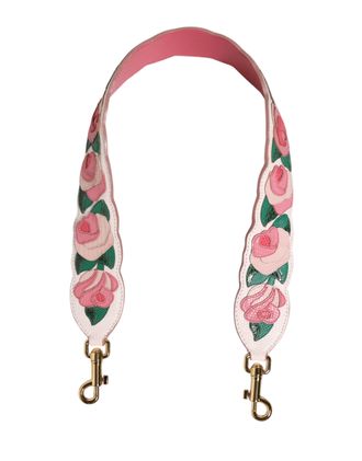 Dolce & Gabbana Womens Strap White Floral Calf Leather Bag Accessory Shoulder Ayers