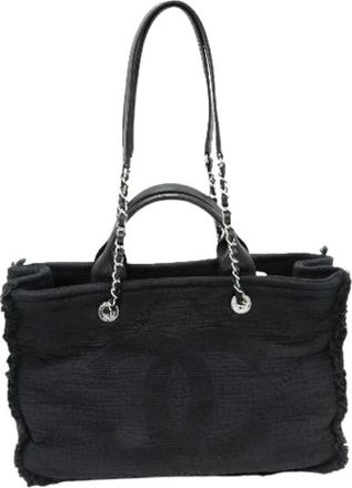 Chanel Pre-owned Vintage Tote Bag - Dames - Vintage Shopper - Zwart - ONE Size - Katoen - Vintage