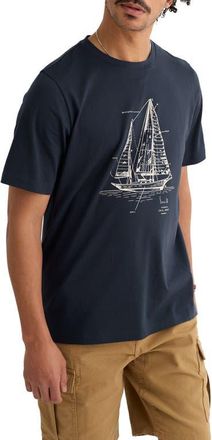 Seasalt Cornwall Midwatch Graphic T-shirt in Boat Sketch Maritime at Nordstrom, Size Small