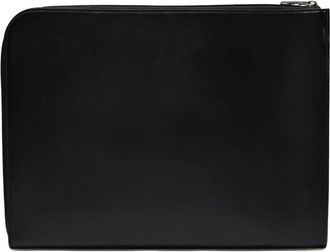 Alexander McQueen Mens Logo-Printed Leather Zip Pouch Black Wallet