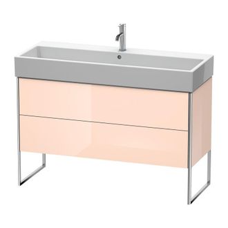 Duravit Duravit Xsquare Vanity Unit Vertical 118.4x 46.0 Cm, 2 Cajones, Para Lavabo Vero Air 235012, Color (frente/cuerpo): Perla De Albaricoque Laca De Alto 