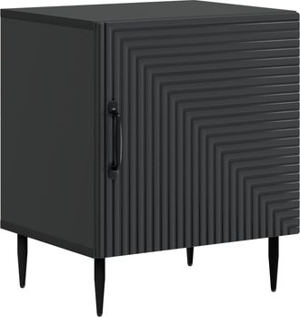 vidaXL Armario De Noche Negro 43 X 34,5 X 50 Cm Madera De Ingenier&iacute;a Vidaxl