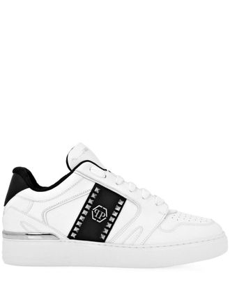 Philipp Plein Low-Top Leather Sneakers - White