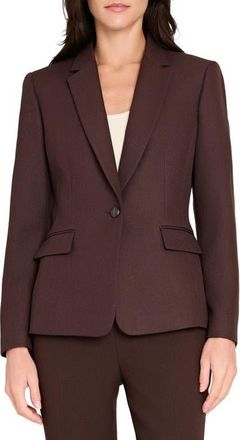 Tahari by ASL One-Button Blazer in Espresso at Nordstrom, Size 16