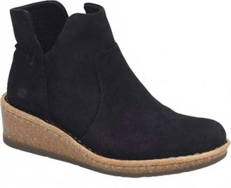 Born Womens Viv Handcrafted Wedge Boot In Black