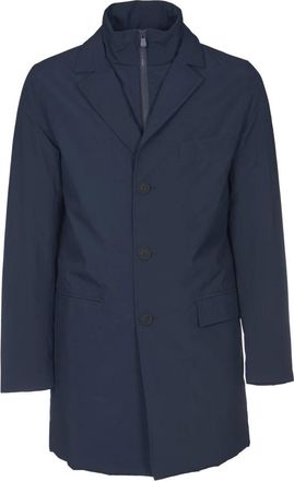 Save The Duck Blauwe Trenchcoat - Heren - Mantel - Blauw - S - Polyester - Jassen