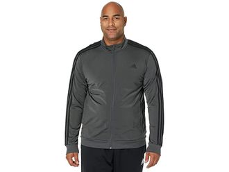 adidas Essentials 3-Stripes Tricot Track Jacket Mens Coat Dark Grey/Solid Grey/Black : 2XL Tall, Tricot/Polyester