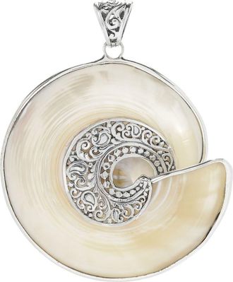 Samuel B. Balinese Mother of Pearl Swirl Pendant in White at Nordstrom Rack