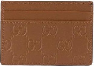Gucci Accessoires, Heren, Bruin, ONE Size, Leer, Guccissima Card Holder