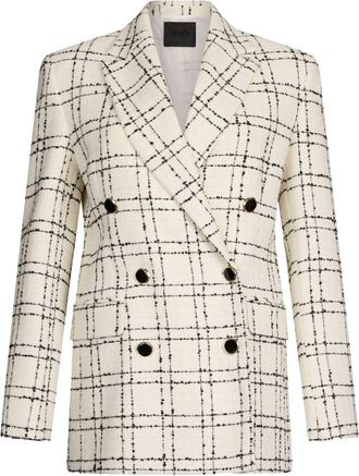 Liu Jo checked blazer - White