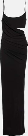Alex Perry Asymmetric draped jersey maxi dress