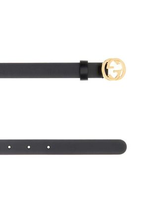 Gucci Womens Black Leather Belt Nero Cinture