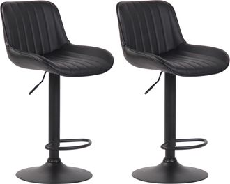 Clp Clp - Pack De 2 Taburetes De Bar Lentini En Polipiel Negro Negro