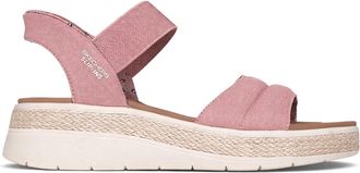 Skechers Bobs Sun Ray Womens Ankle Strap Sandals Rose - Pink Textile - Size UK 6.5
