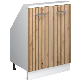Vicco Mobile sottotetto Rion, Rovere artigianale/bianco, con 2 porte, Vicco